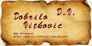 Dobrilo Vitković vizit kartica